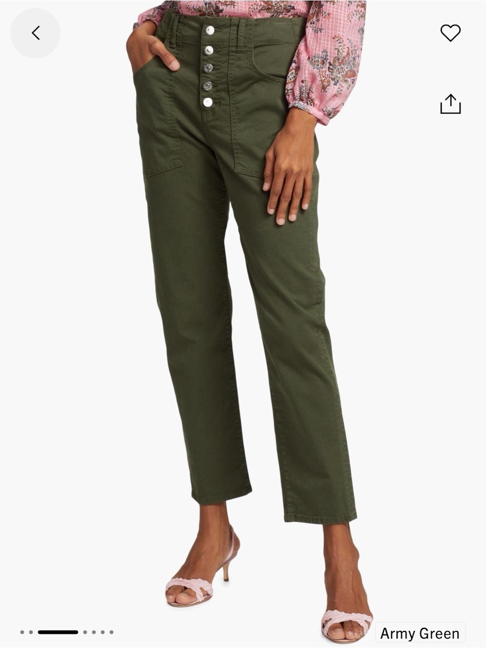 Veronica Beard Arya cargo straight leg jeans
